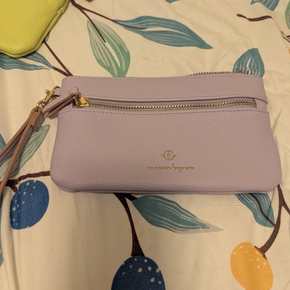 Nanette Lepore Purple Clutch Wristlet